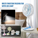 Rechargeable Folding Table Fan with Led Light LR-2018